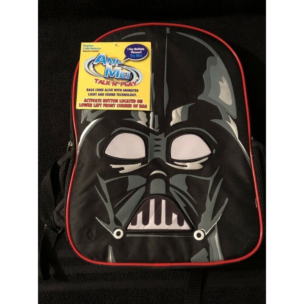 Star Wars Darth Vader Backpack Ani-Mei Talk & Play Lightweight NEW - Picture 4 of 5